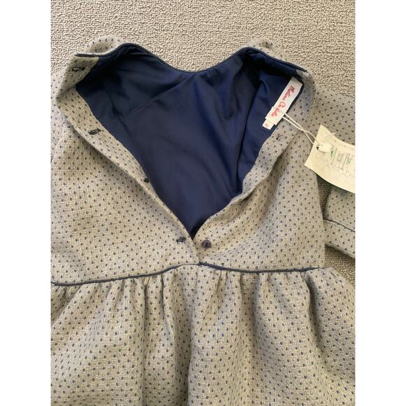 Martina‎ Charlotte Girls 4Y Gray And Navy Drop Waist Dress - Picture 14 of 16